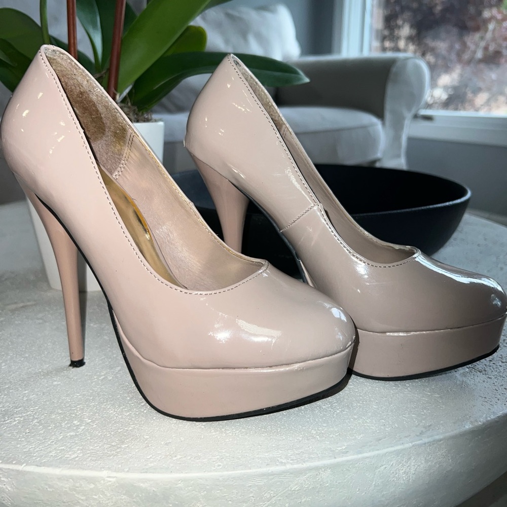 Charlotte Russe Nude Platform Heels